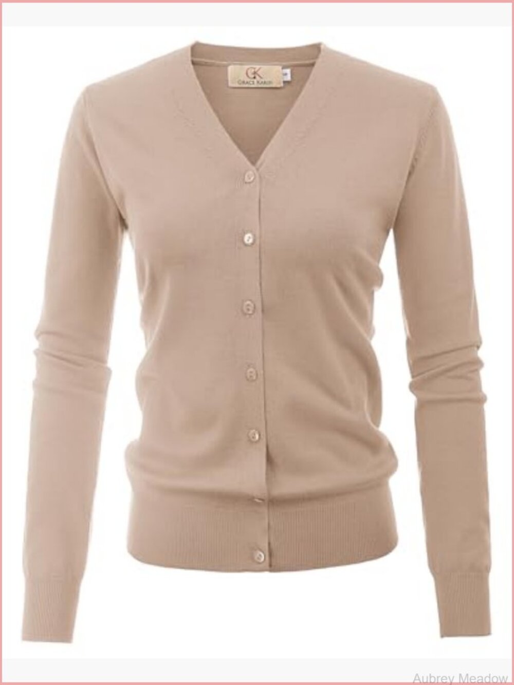 Women Lightweight V-Neck Button Down Cardigan Sweater - Picture 6 of 7